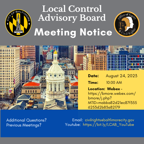 Local Control Advisory Board Meeting