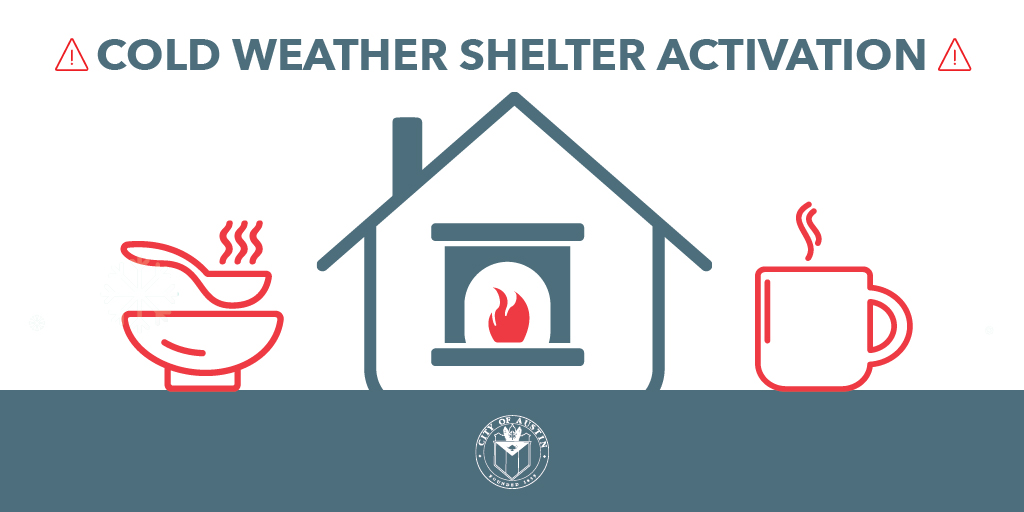 City of Austin Activates Cold Weather Shelters on Friday, Jan. 19
