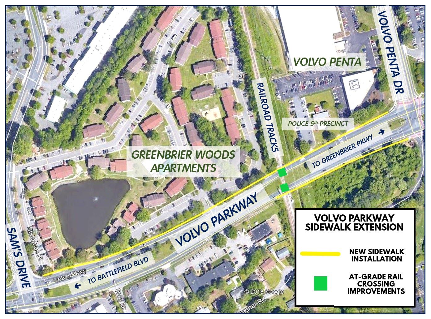 Volvo Parkway Sidewalk Extension Project