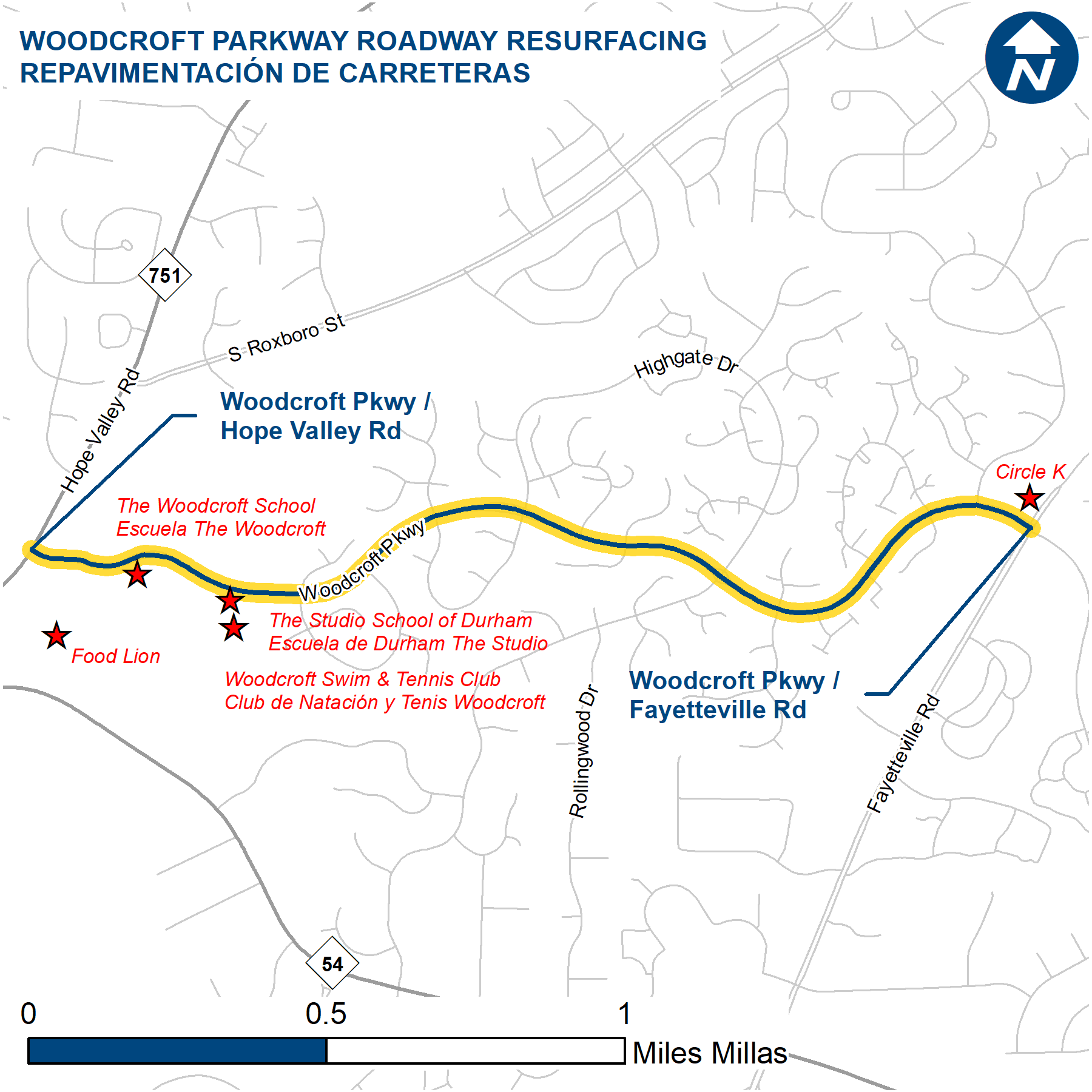 Woodcroft Pkwy Resurfacing | Durham, NC