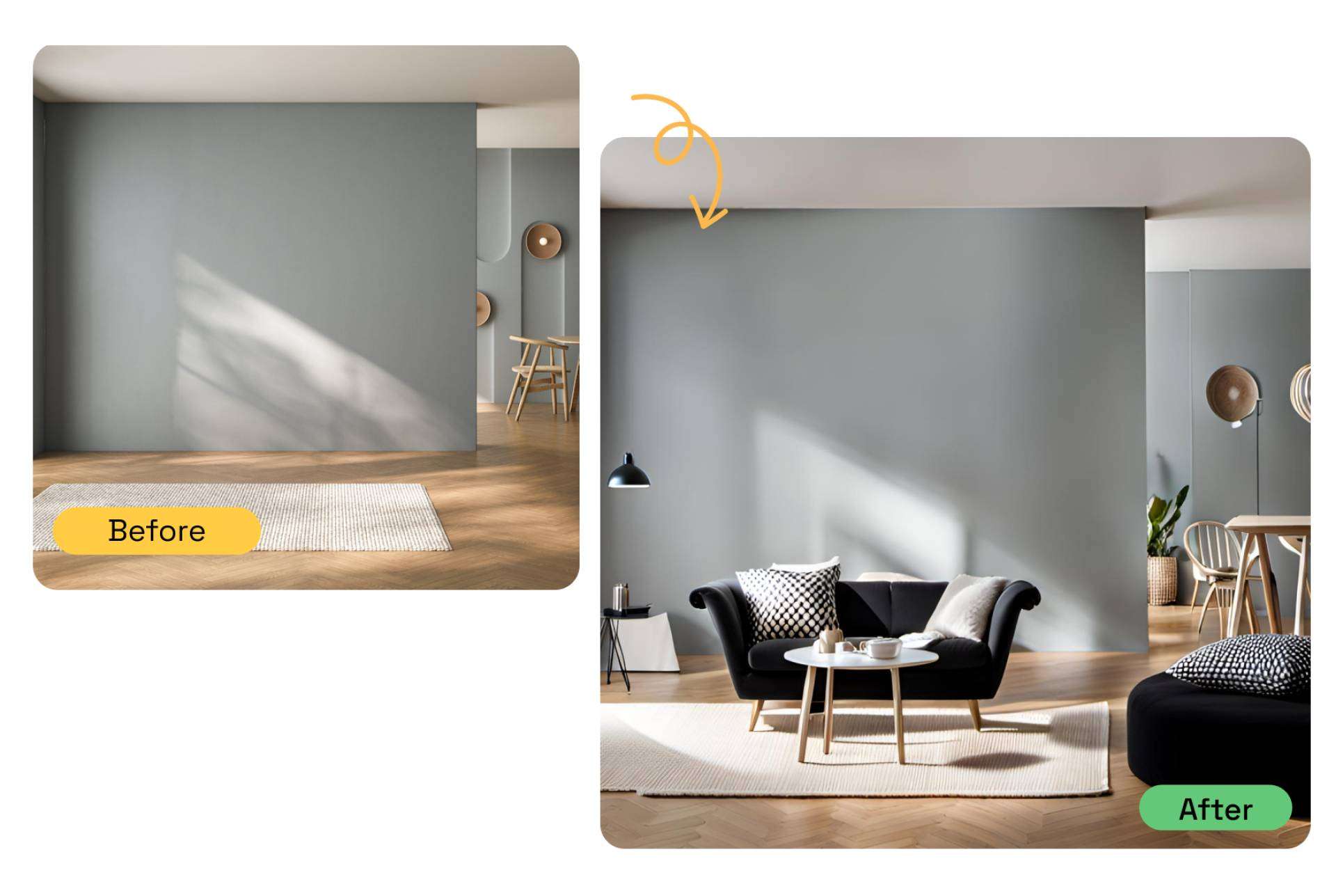 Instant and affordable decorations with StageInHouse, transforming properties with AI